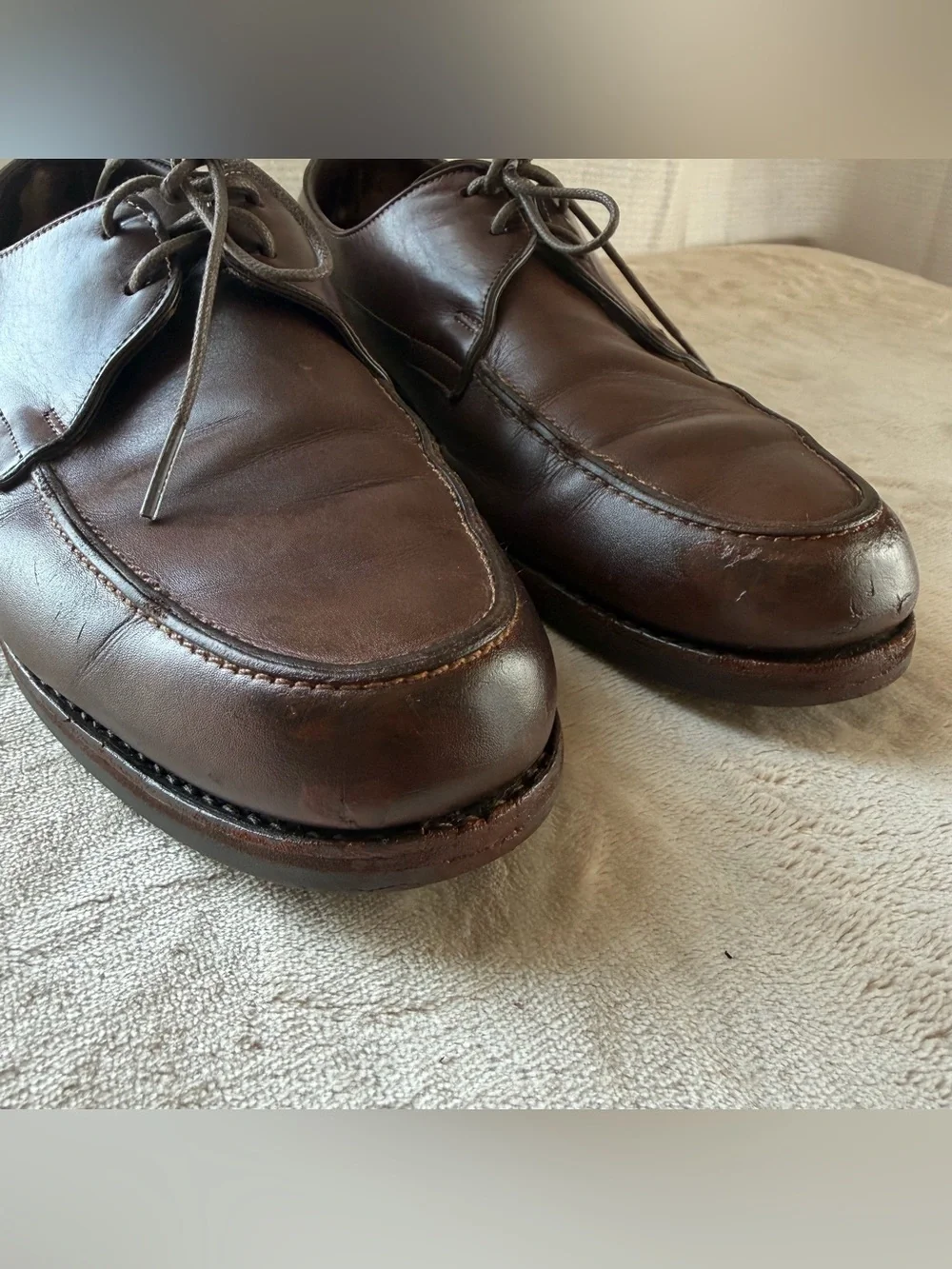 John Lobb Trinidad Brown Leather Split Toe Derby Dress Shoes UK 9E